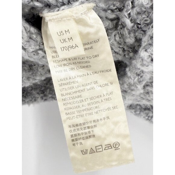 FREE PEOPLE BFF Boucle Sweater Pullover Cowl Neck Slouchy Crop Light Gray M - Picture 8 of 12